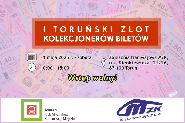 plakat promujący I zlot kolekcjonerów biletów